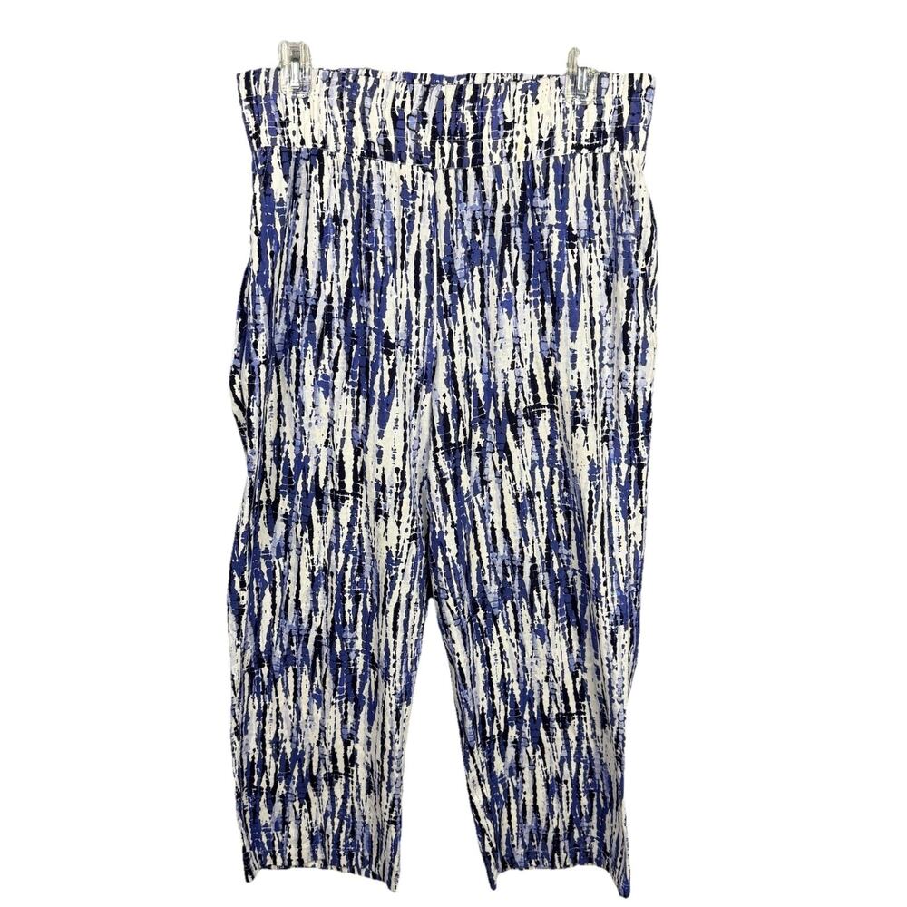 Land and Sea Anthropologie Pants‎ Womens Small Blue Linen Beachy 70s Retro Boho